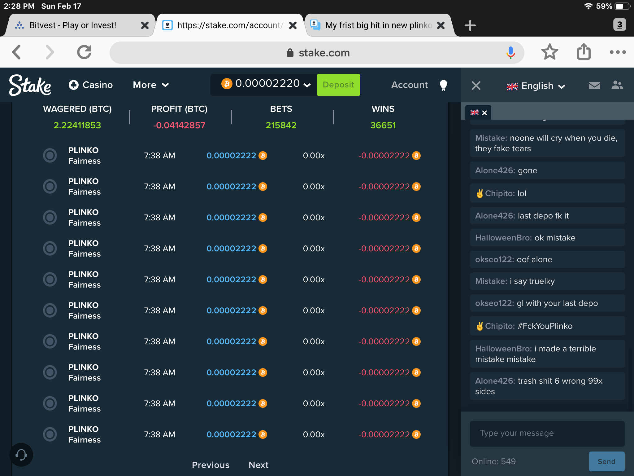 The magnet does not exist - Plinko - Stake Forum