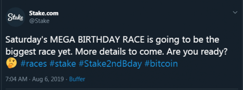 2019-08-06 08_29_16-Stake.com on Twitter_ _Saturday's MEGA BIRTHDAY RACE is going to be the biggest .png