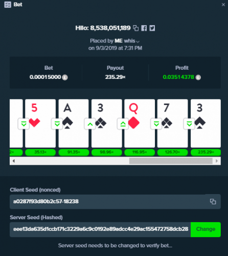 Win a Hilo bet with at least 15 cards, that has three 3’s in them 3.png