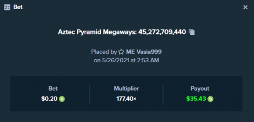 Vasia999 26.052021 Aztec Pyramid Megaways 45,272,709,440.png