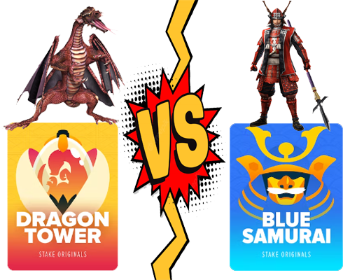 Dragon tower, blue samuray, stake.com, btc,ltc,eth,casino