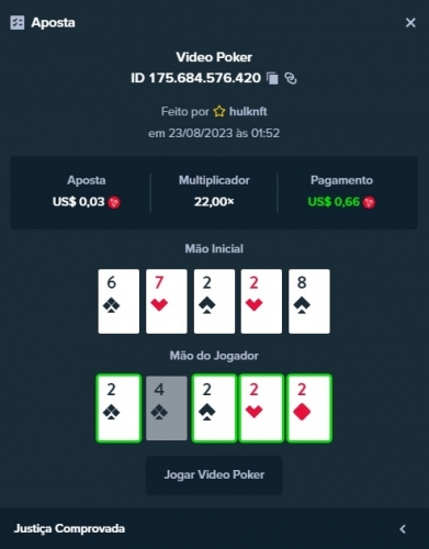 4 cartas igual originais Royal Club of Originals Week 46Video Poker.jpg