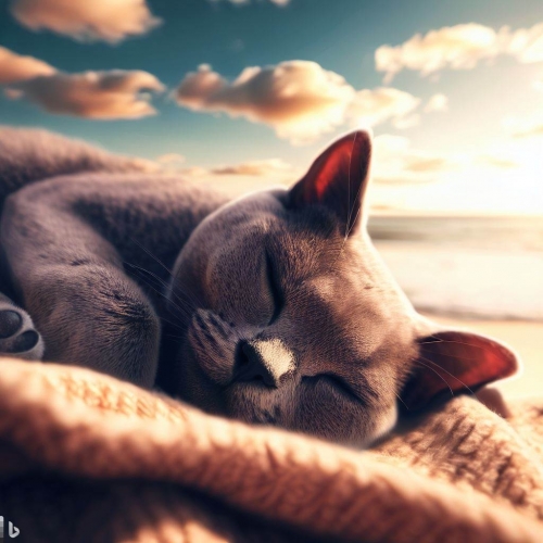 chartreux chilling on the beach.jpg