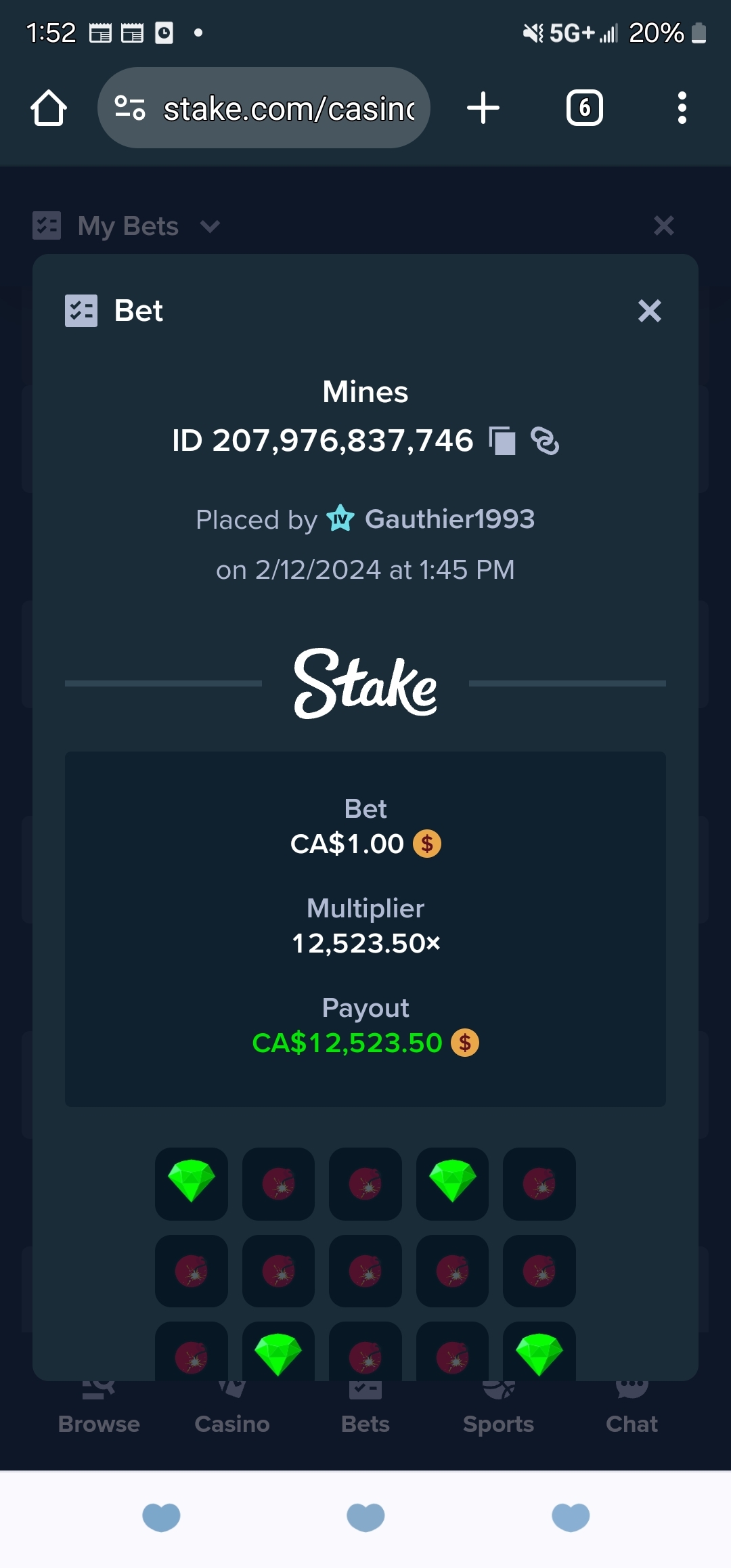 Biggest mines win ever Mines Stake Forum