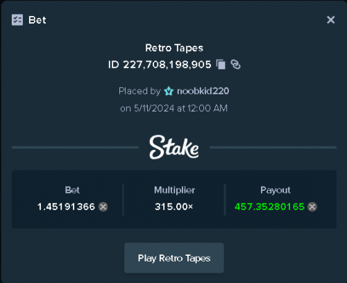 315x retro tapes win with 1 cad xrp bet may 10 2024 1153pm.png