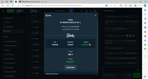My Bets - Stake.com and 1 more page - Personal - Microsoft​ Edge 28-06-2024 07_25_15.png