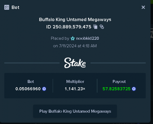 1141x win with 0.60 EURO LINK bet on Buffalo King Untamed Megaways July 11th 2024 419am.png