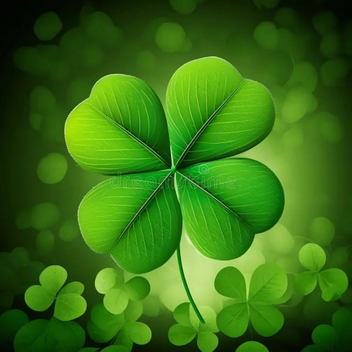 bright-green-background-featuring-four-leaf-clover-symbolizing-good-luck-st-patrick-s-day-generative-ai-274758423.webp