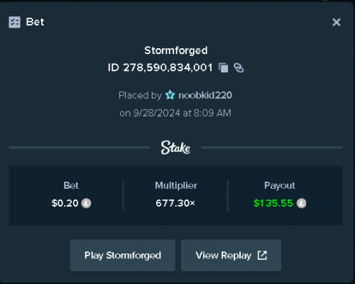 677x win on stormforged with 0.20 USD LTC bet Sept 28th 2024 810am.png