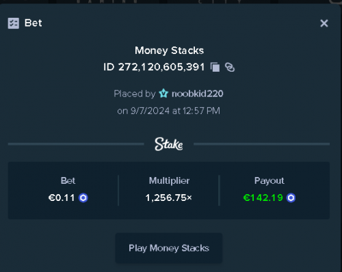 1256x win on Money stacks with 0.11 EUR LINK bet Sept 7th 2024 1259pm.png