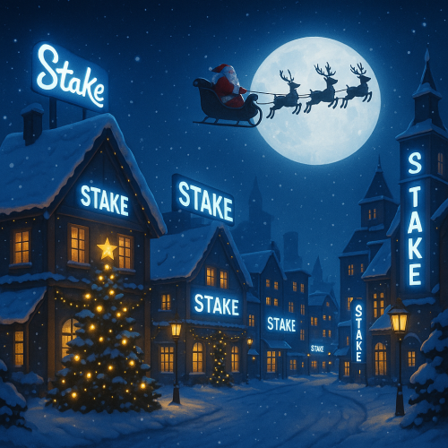 Festive Snowy Town with Stake Signage.png